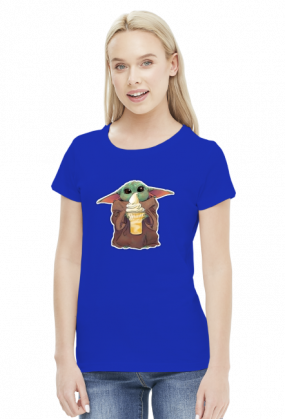 Baby Yoda Ice Cream Star Wars - damski tshirt