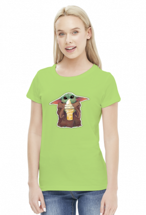 Baby Yoda Ice Cream Star Wars - damski tshirt