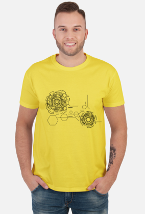 Abstract T-Shirt Męski 03 BLK