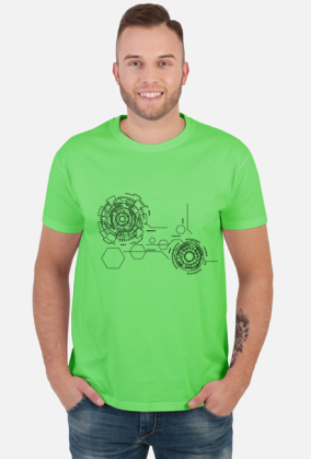 Abstract T-Shirt Męski 03 BLK