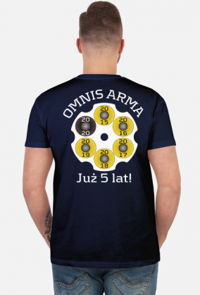 Pięciolecie Omnis Arma biały napis