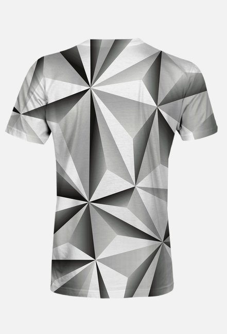 Abstract T-Shirt Męski Black 05