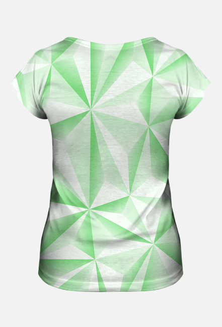 Abstract T-Shirt Damski Green 05
