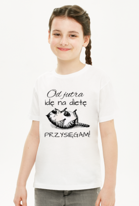 Koszulka dziecięca- Od jutra idę na dietę