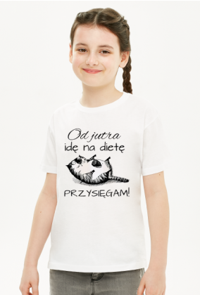 Koszulka dziecięca- Od jutra idę na dietę