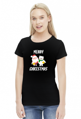 Koszulka świąteczna "Merry Christmas" pijany mikołaj z piwem