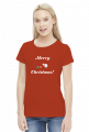Koszulka świąteczna damska "Merry Christmas" Mikołaj z prezentami