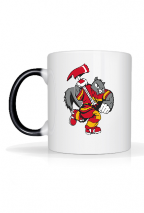 Kubek z kolorowym uchem "Wiewiórka strażak"