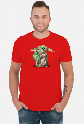 Baby Yoda with Frog Żaba