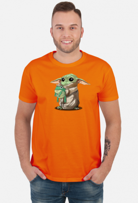 Baby Yoda with Frog Żaba