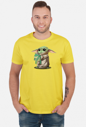 Baby Yoda with Frog Żaba