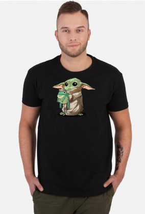 Baby Yoda with Frog Żaba