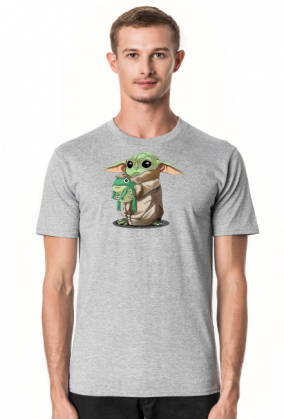 Baby Yoda with Frog Żaba