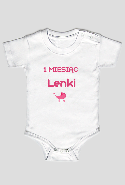 Body bawełniane 1 miesiąc dziecka "Pierwszy miesiąc Lenki"
