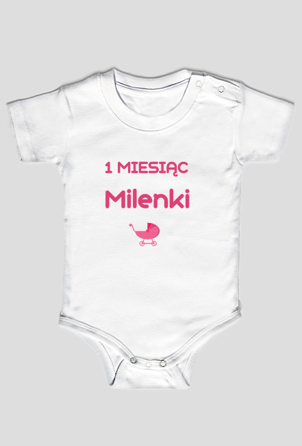 Body bawełniane 1 miesiąc dziecka " Pierwszy miesiąc Milenki "