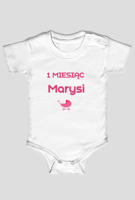 Body bawełniane 1 miesiąc dziecka " Pierwszy miesiąc Marysi "