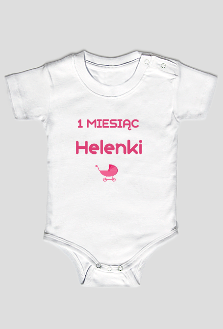 Body bawełniane 1 miesiąc dziecka " Pierwszy miesiąc Helenki "