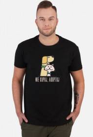 Nie kupuj, adoptuj / męski t-shirt / ciemny