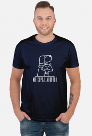 Nie kupuj, adoptuj / męski t-shirt / ciemny