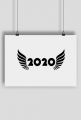 Rok 2020 skrzydła plakat powitalny