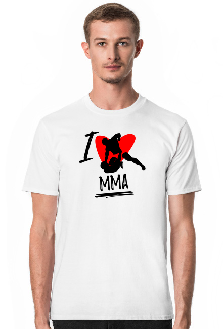 I love mma - koszulka męska z nadrukiem