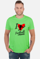 I love football - męska koszulka z nadrukiem