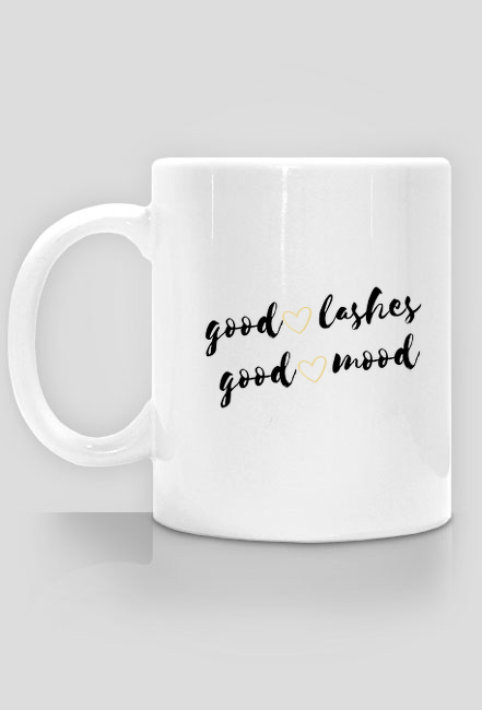 Kubek "Good lashes, good mood"
