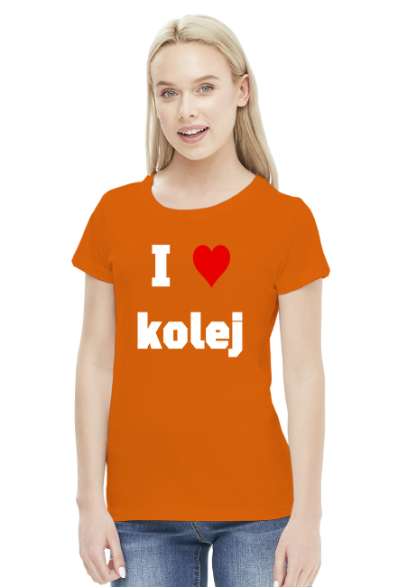 Koszulka damska "I love kolej"