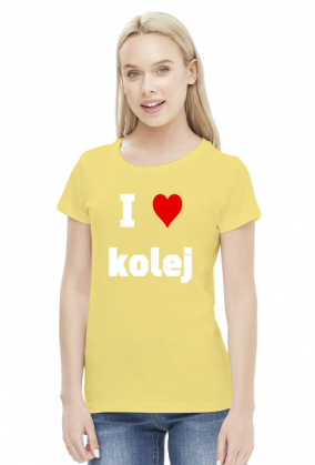Koszulka damska "I love kolej"