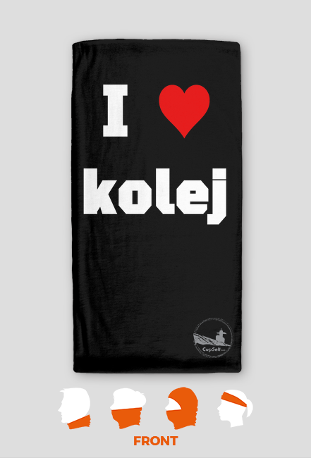 Komin na szyję "I love kolej"