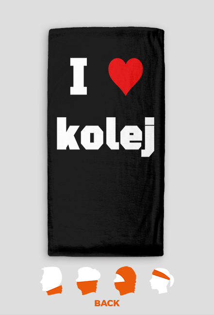 Komin na szyję "I love kolej"