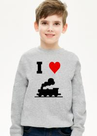 Bluza dziecięca "I love pociąg"