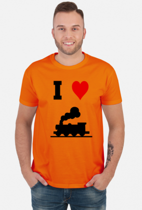 Koszulka męska "I love pociąg"
