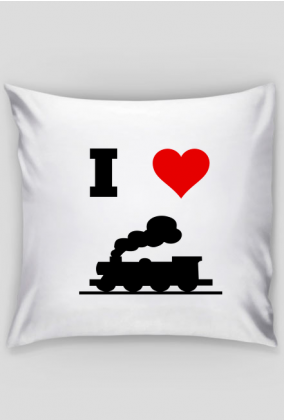Poszewka na poduszkę "Jaśka" - "I love pociąg"