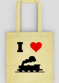 Torba ekologiczna na zakupy "I love pociąg"