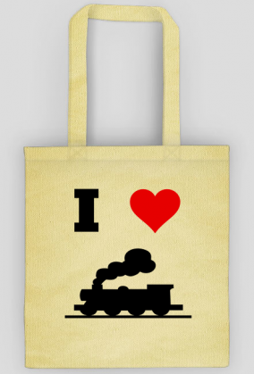 Torba ekologiczna na zakupy "I love pociąg"