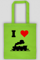 Torba ekologiczna na zakupy "I love pociąg"