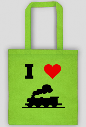 Torba ekologiczna na zakupy "I love pociąg"