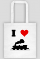 Torba ekologiczna na zakupy "I love pociąg"
