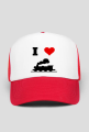 Czapka z daszkiem "I love pociąg"