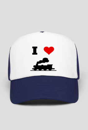 Czapka z daszkiem "I love pociąg"