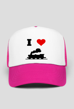 Czapka z daszkiem "I love pociąg"