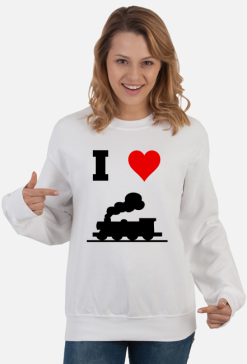 Bluza damska "I love pociąg"