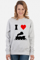 Bluza damska "I love pociąg"