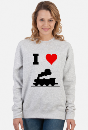 Bluza damska "I love pociąg"