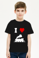 Koszulka dziecięca "I love pociąg"