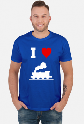 Koszulka męska "I love pociąg"
