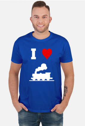 Koszulka męska "I love pociąg"
