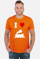 Koszulka męska "I love pociąg"