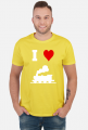Koszulka męska "I love pociąg"